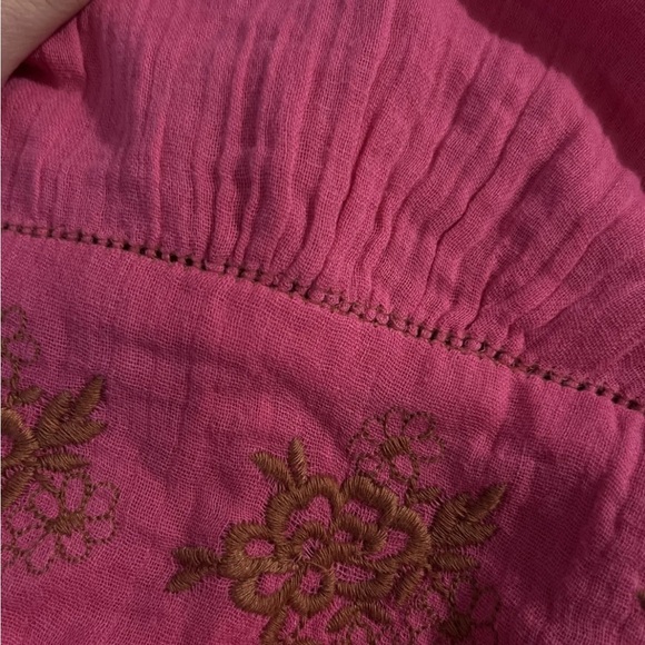 Free People Lovers Lane Pink Cotton Gauze Maxi Dress Size Small - Picture 7 of 16